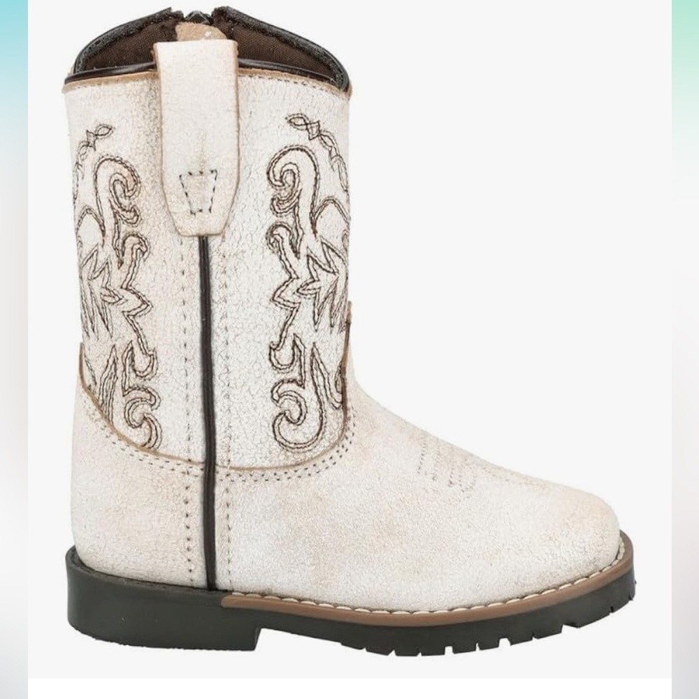 Kids White Western Cowboy Boots - Picture 3 of 6